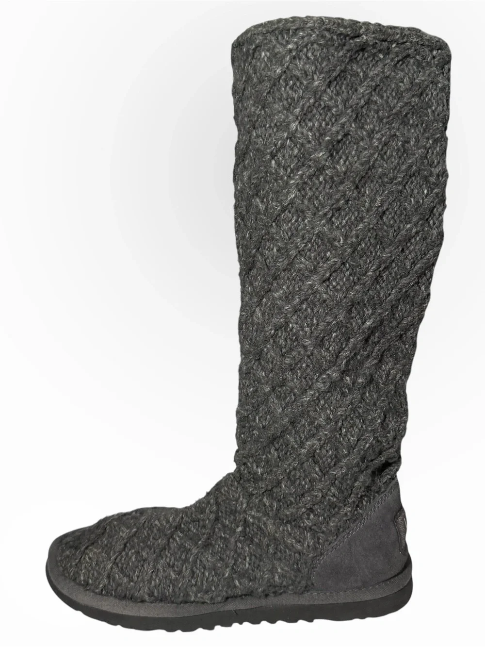 Ugg Boots 6 Lattice Cardy Cable Knit Gray
